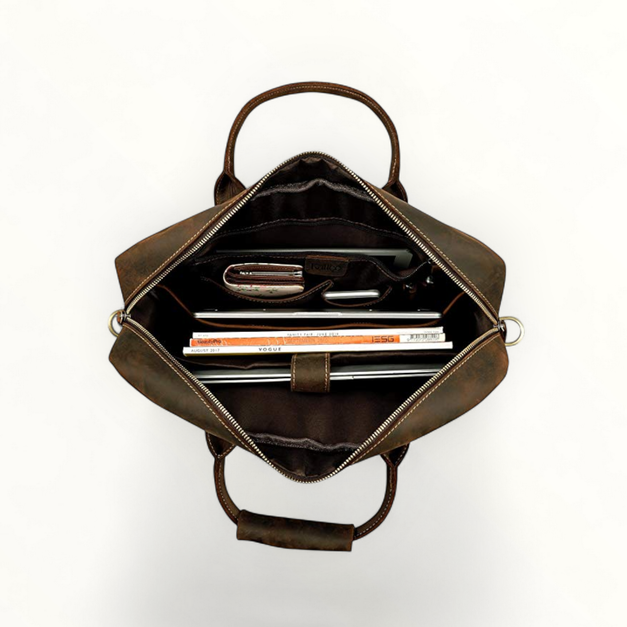 N23 Vintage Brown Leather Laptop Bag