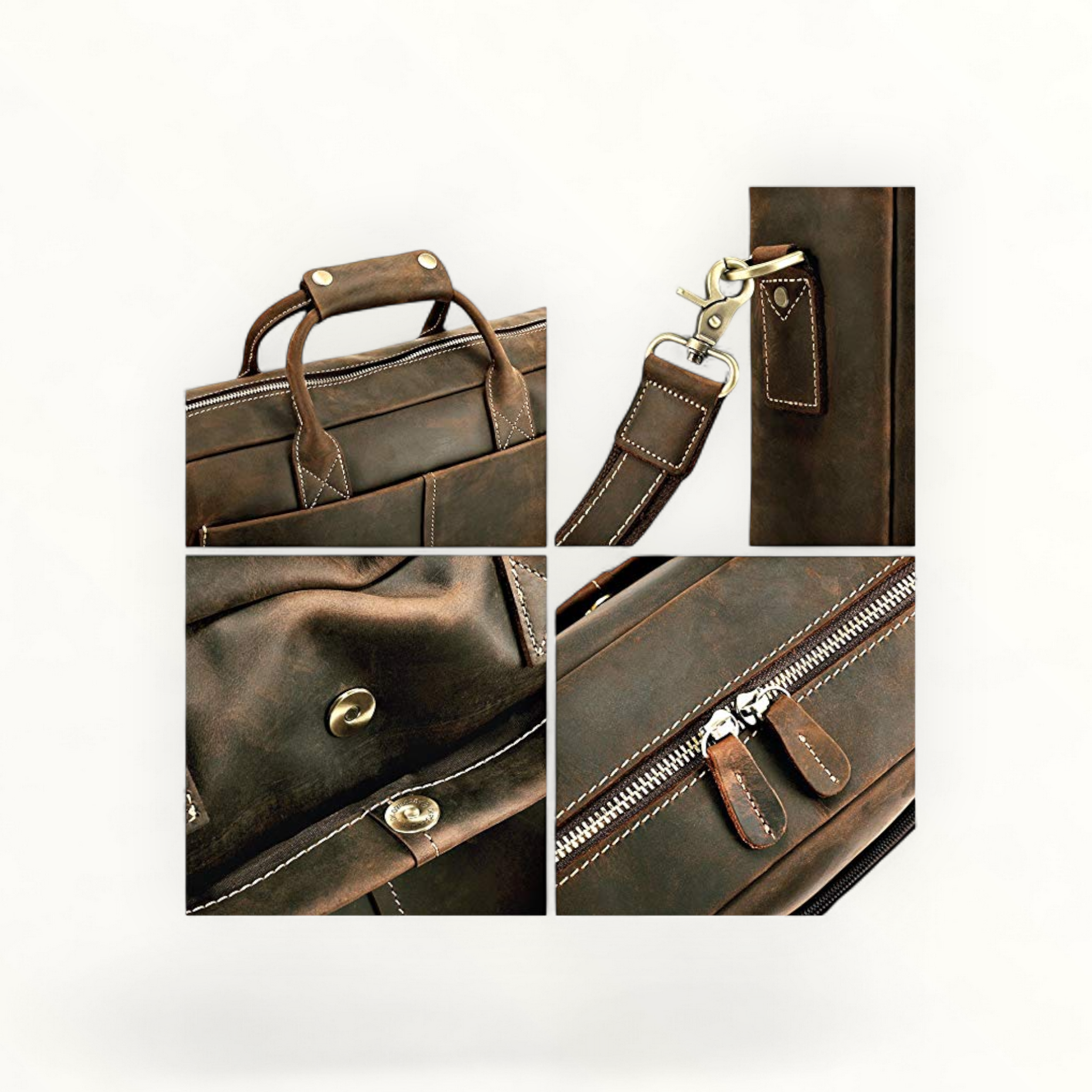 N23 Vintage Brown Leather Laptop Bag