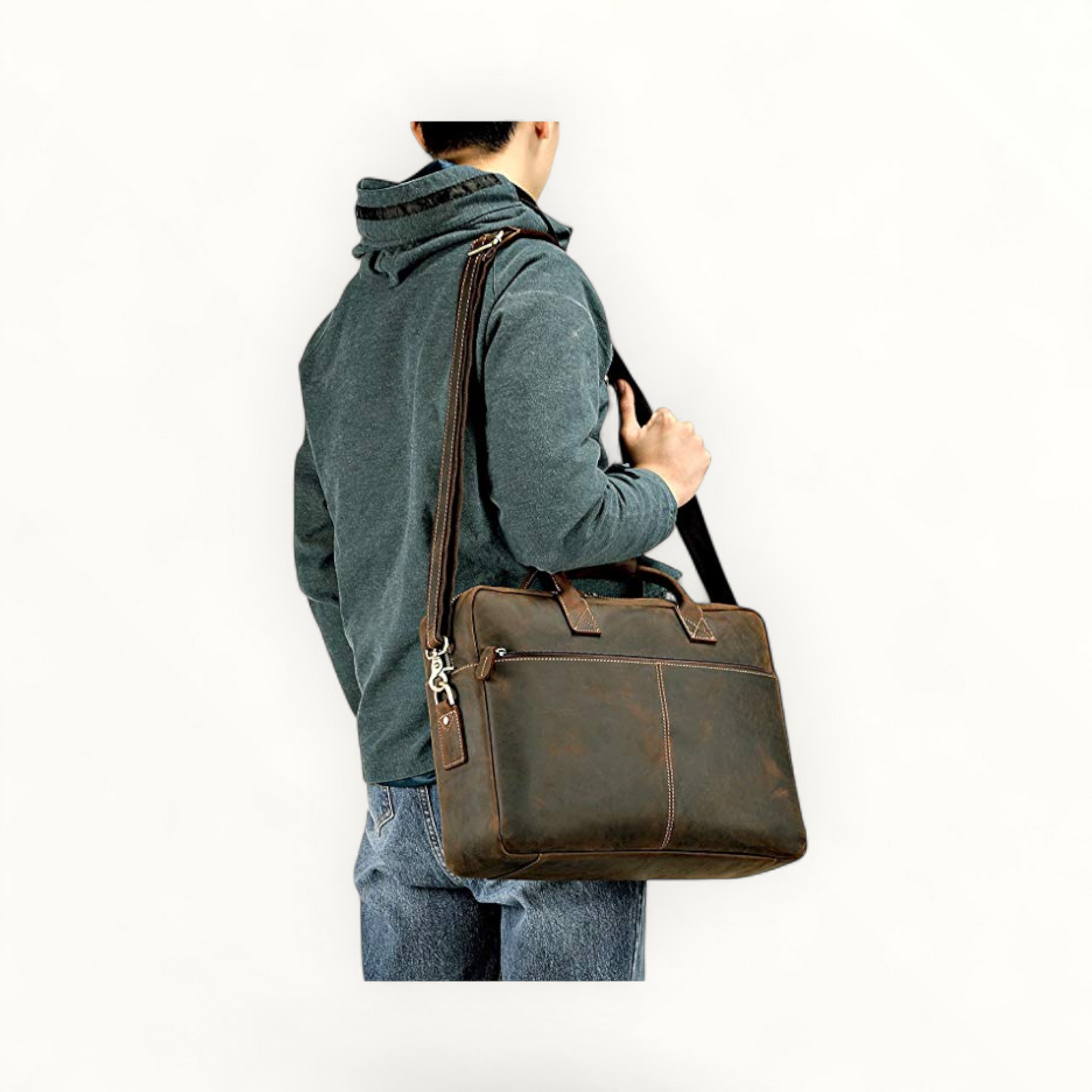 N23 Vintage Brown Leather Laptop Bag