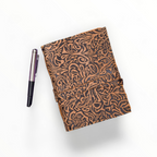 Tan Floral Leather Journal