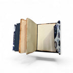 Blue Paisley Full Grain Leather Travel Journal - Refillable | Kanhakrit
