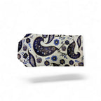 Blue Paisley Full Grain Leather Travel Journal - Refillable | Kanhakrit