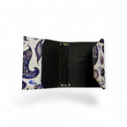 Blue Paisley Full Grain Leather Travel Journal - Refillable | Kanhakrit