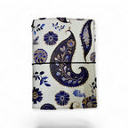 Blue Paisley Full Grain Leather Travel Journal - Refillable | Kanhakrit