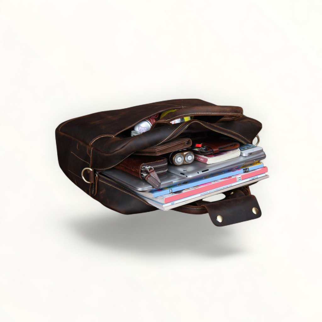 N23 Vintage Brown Leather Laptop Bag