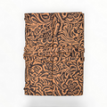 Tan Floral Leather Journal